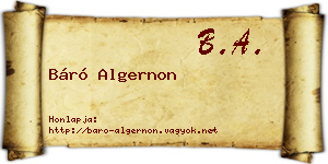 Báró Algernon névjegykártya