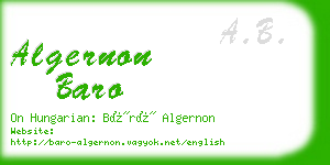 algernon baro business card